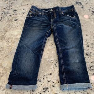 Women's Cropped Jeans in Dark Blue